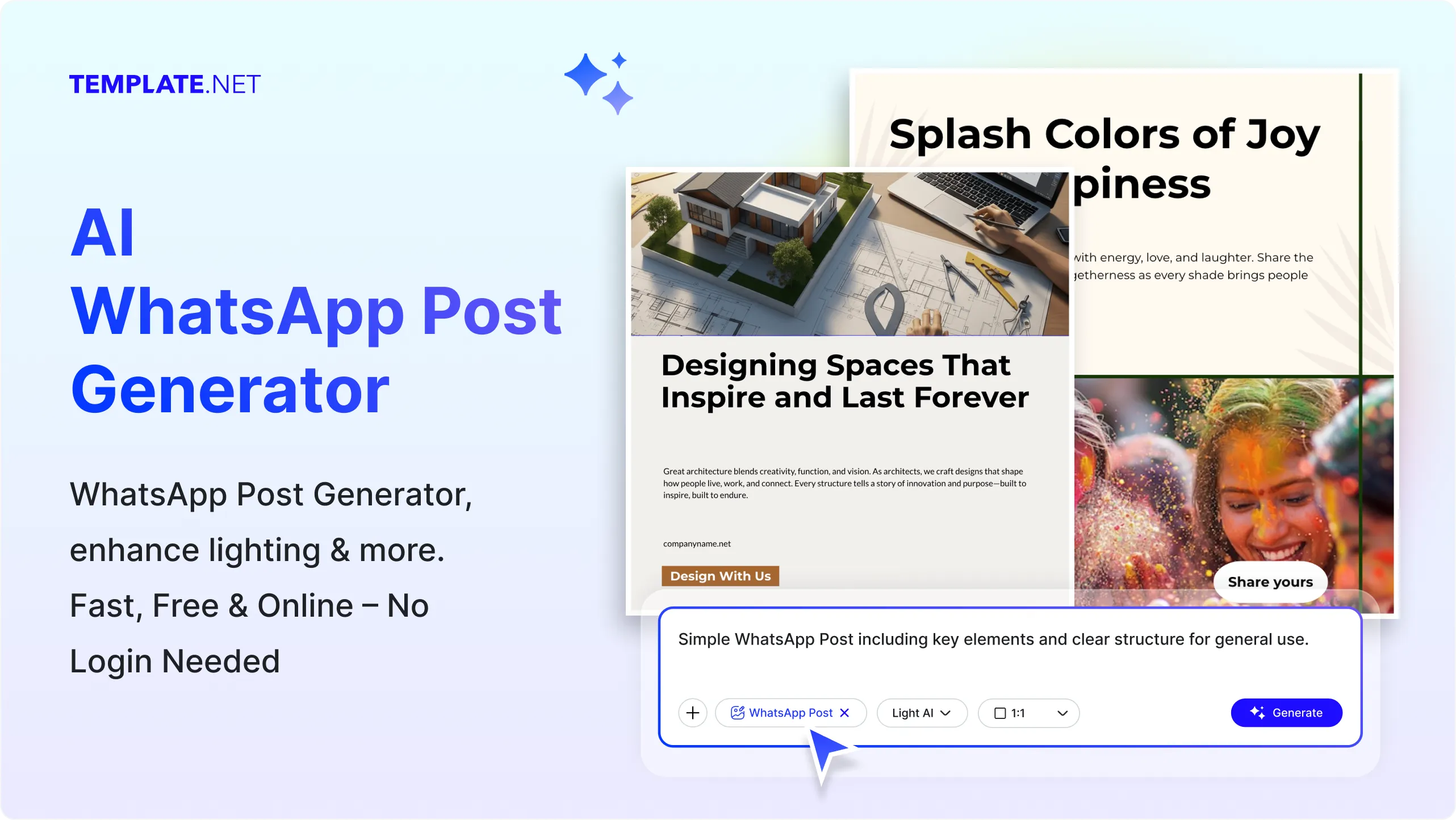 Free AI WhatsApp Post Generator, Create Post Images Online [ No Signup ]